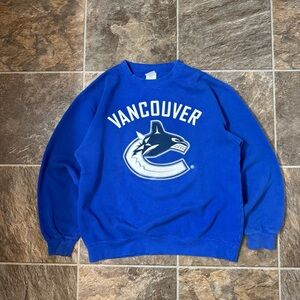 90s Vintage Vancouver Canucks Hockey NHL Crewneck Mens Small